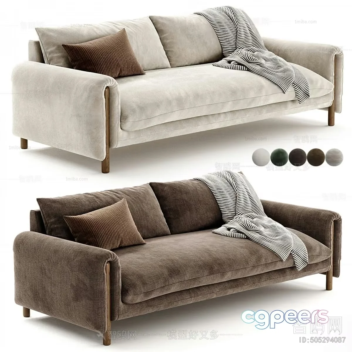 Modern Sofa 3D Model – 9127 – CORONA Render