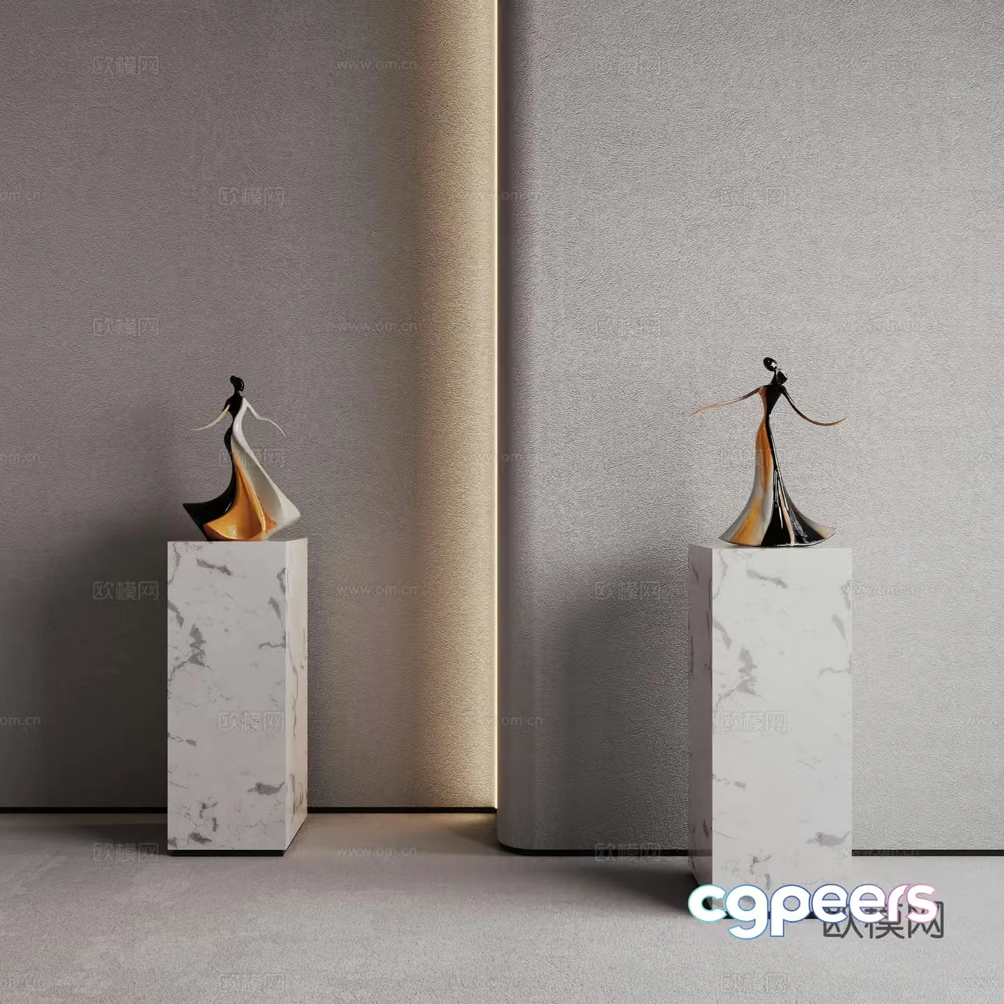 Modern sculpture ornaments 3d model