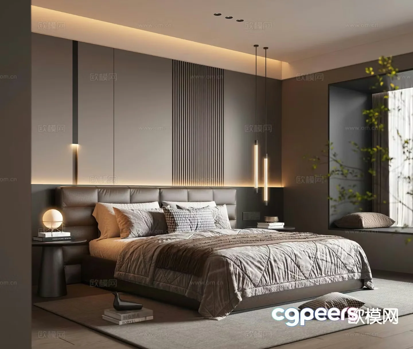 Italian style bedroom master bedroom 3d model