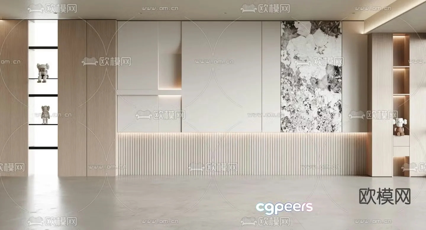 Sofa background wall 3d model