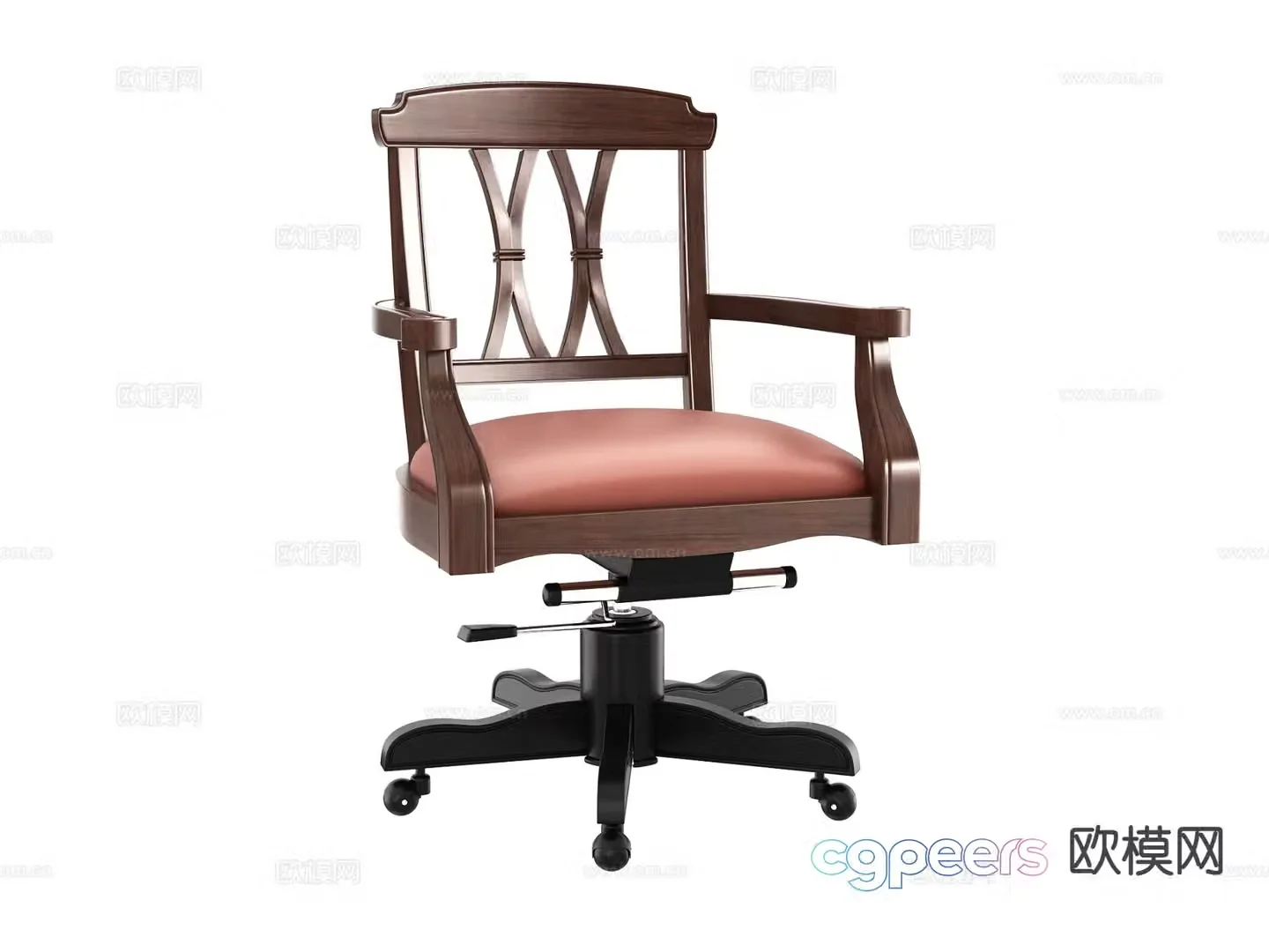 American chair armchair book chair 3d model