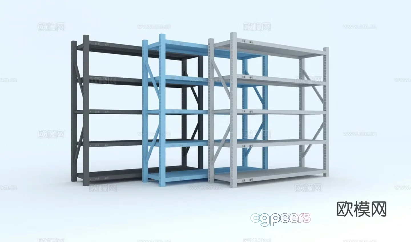 shelf display rack storage rack 3d model