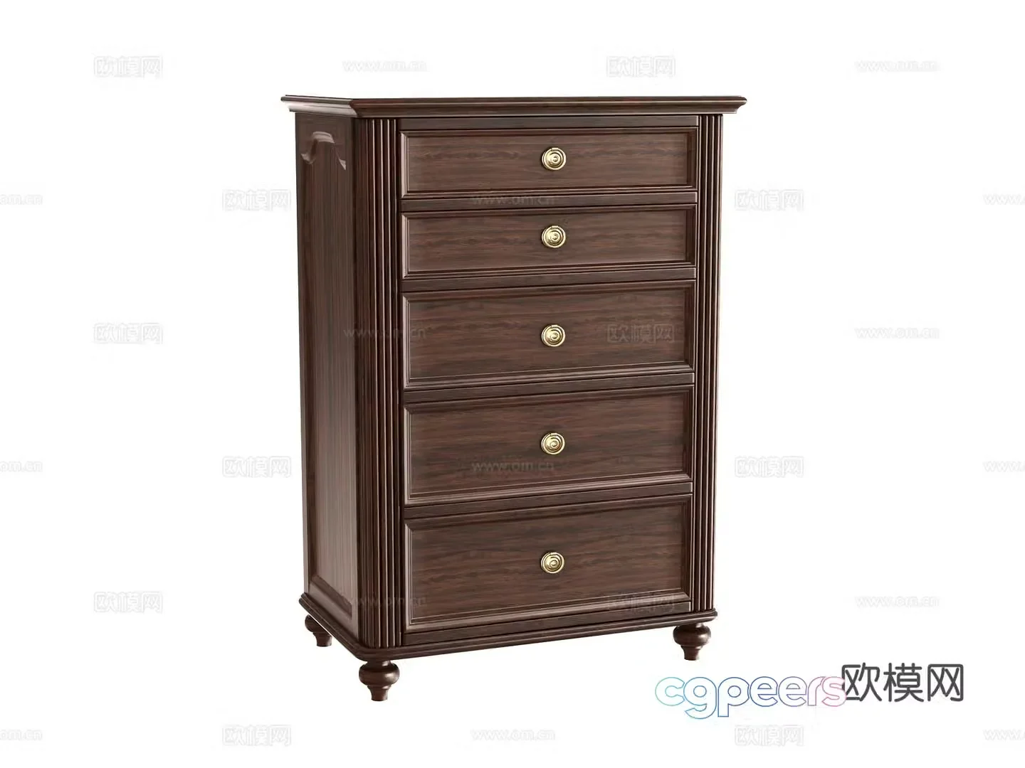 American chest of drawers 3d model