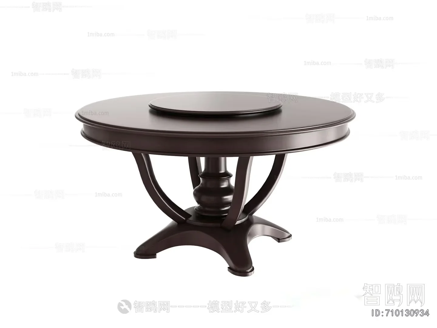 Round Wooden Table 3D Model – 21876 – VRAY Render