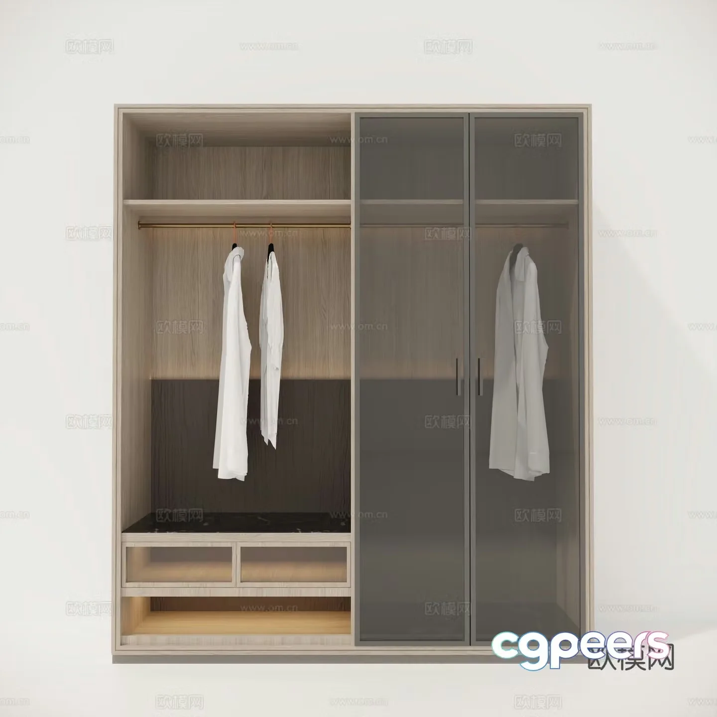 Wardrobe Decorative Cabinet 3D Model