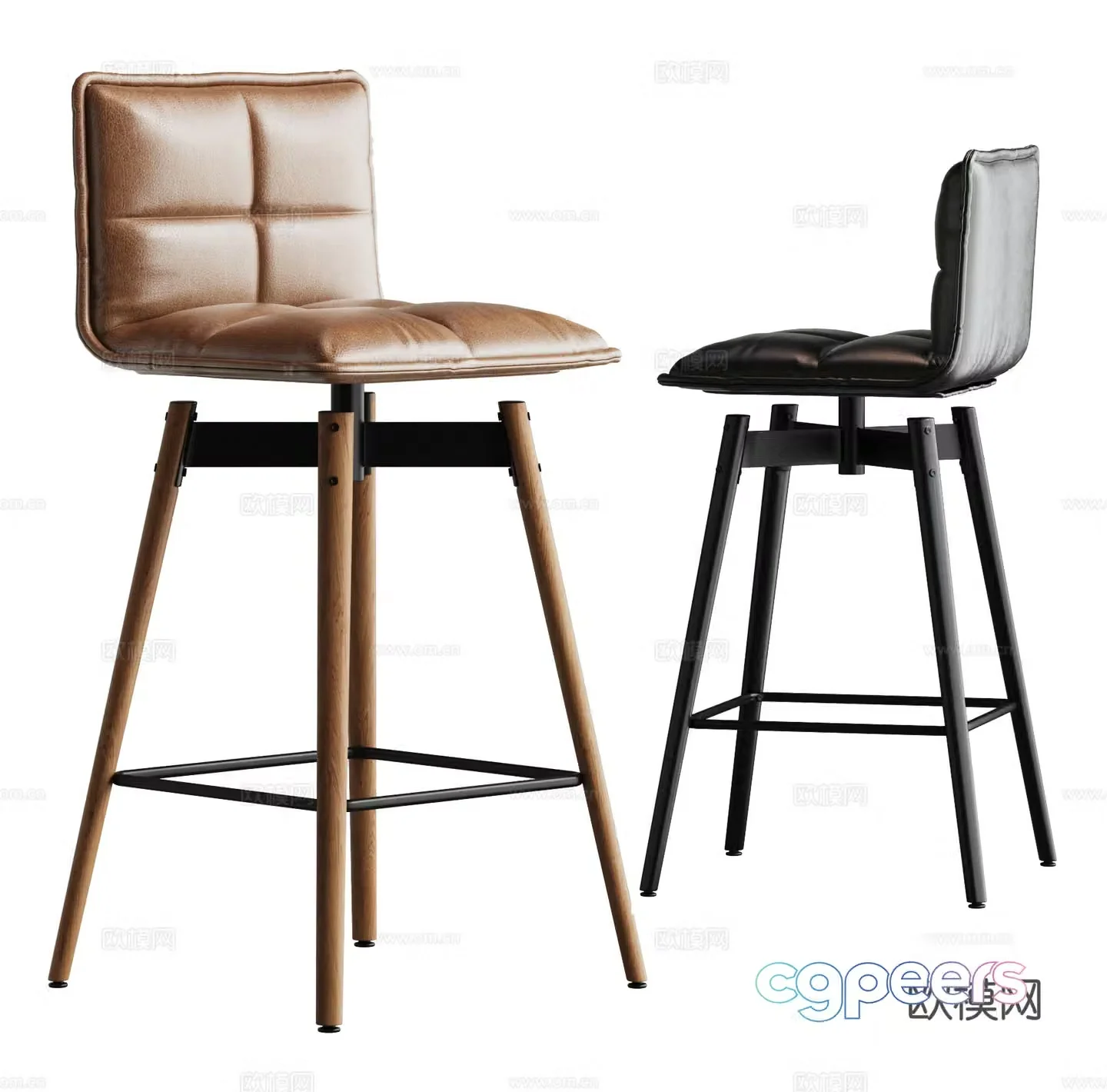 Modern bar chair 3d model