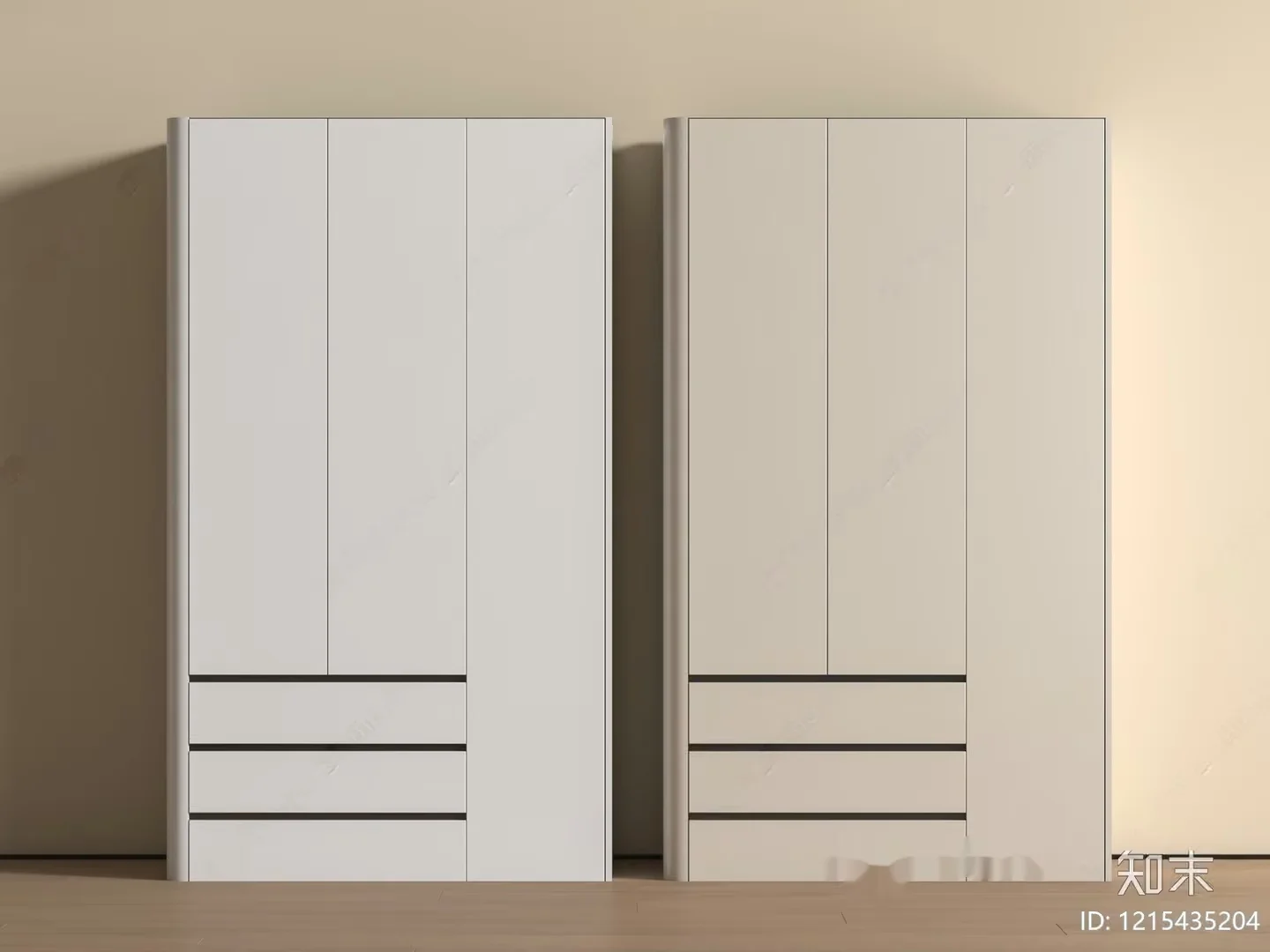 Modern White Wardrobes 3D Model – 11939 – VRAY Render