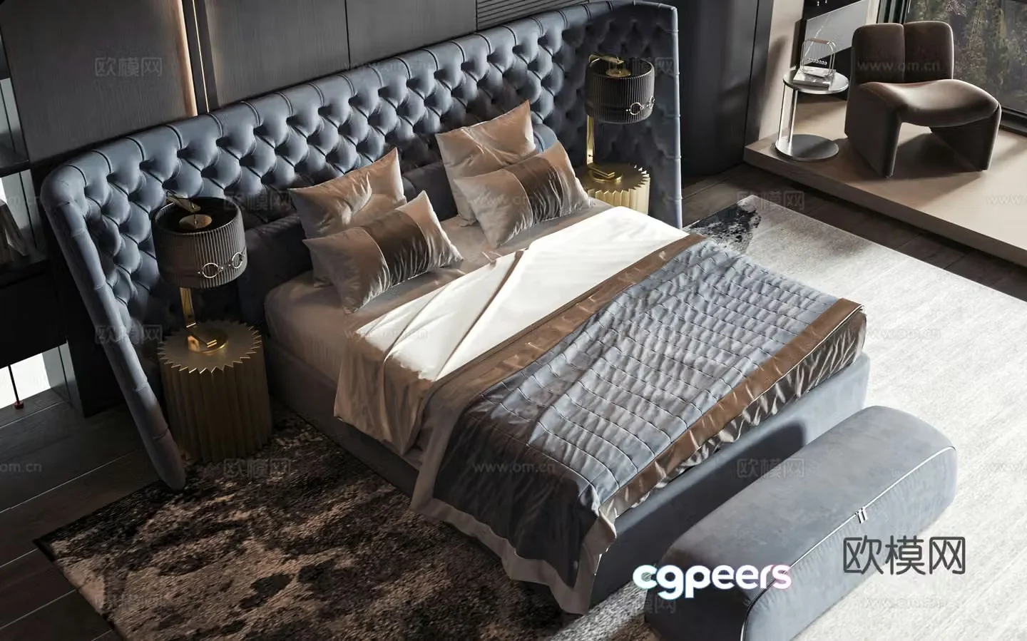 American style product bed 3D model