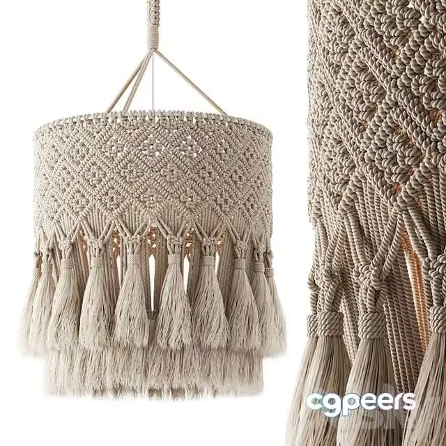 3ds Max Free – MACRAME Pendant Light 01