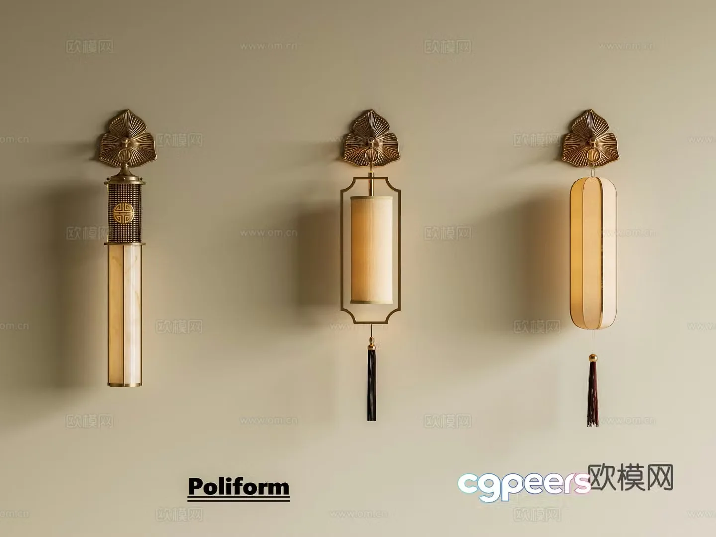New Chinese style Chinese wall lamp Middle ancient wall lamp Bedside wall lamp Metal wall lamp Outdoor wall lamp 3D model