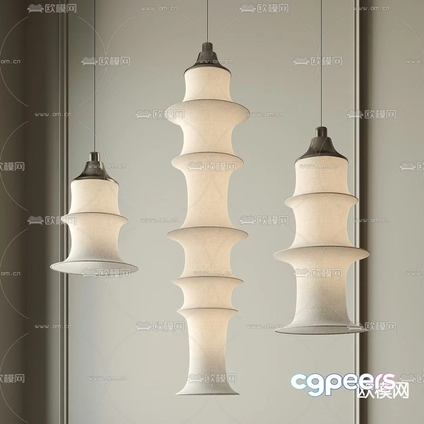 Bamboo chandelier 3d model