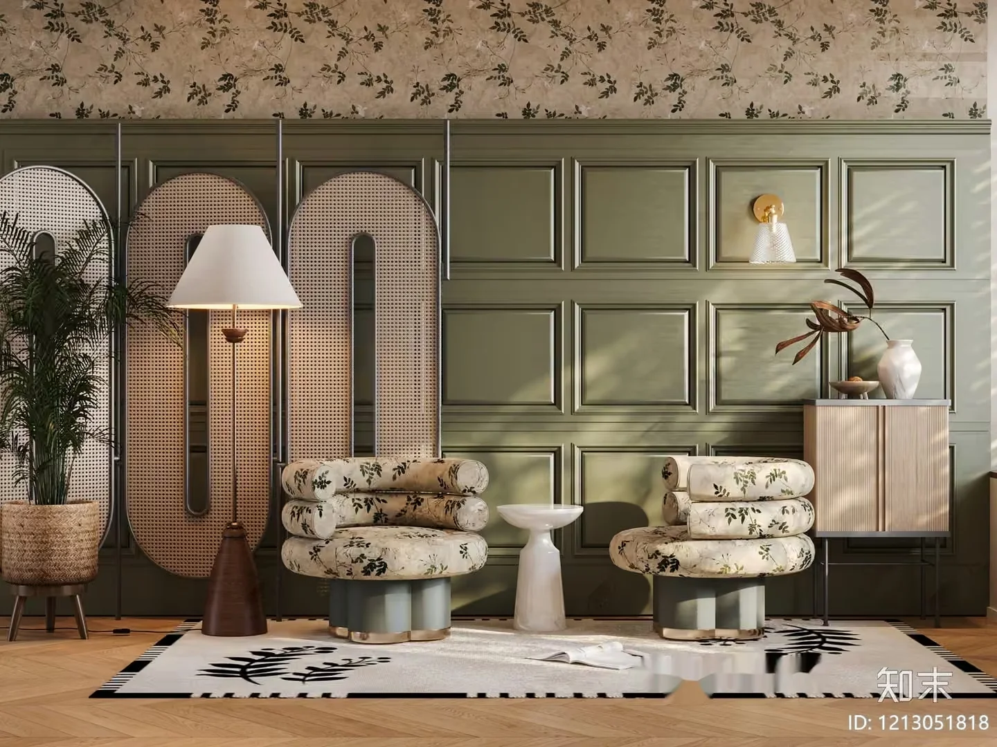 Modern Living Room 3D Model – 14481 – VRAY Render
