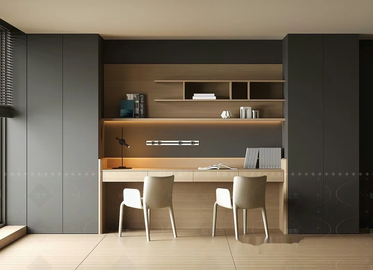 Modern Minimalist Desk 3D Model – 3257 – VRAY Render