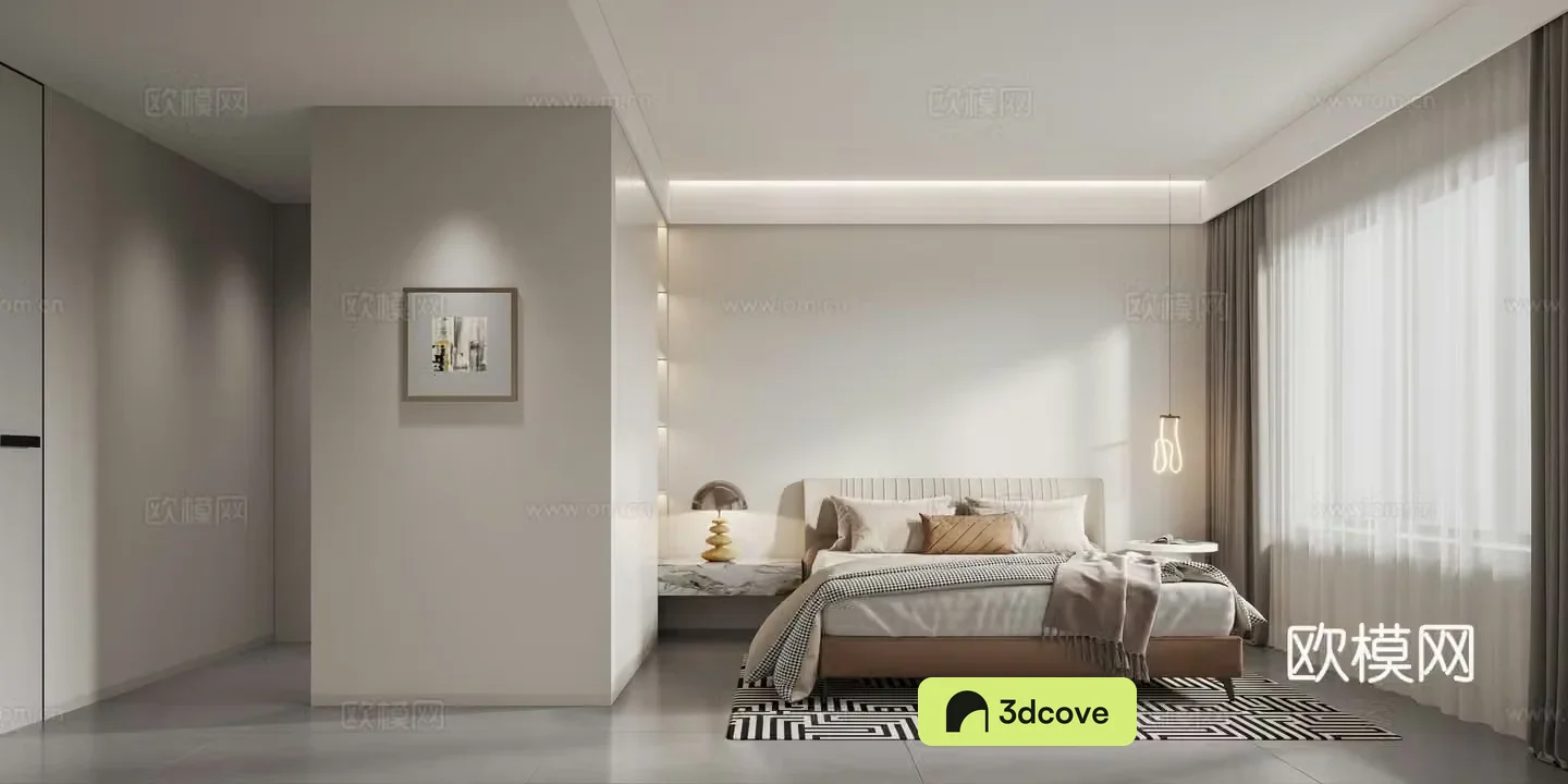 Modern master bedroom
