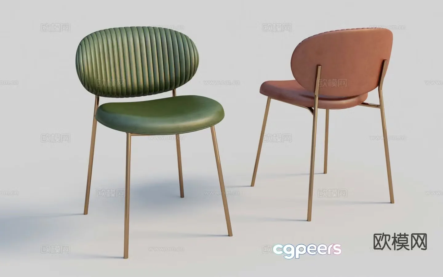 modern leather chair chair dining chair 3d model