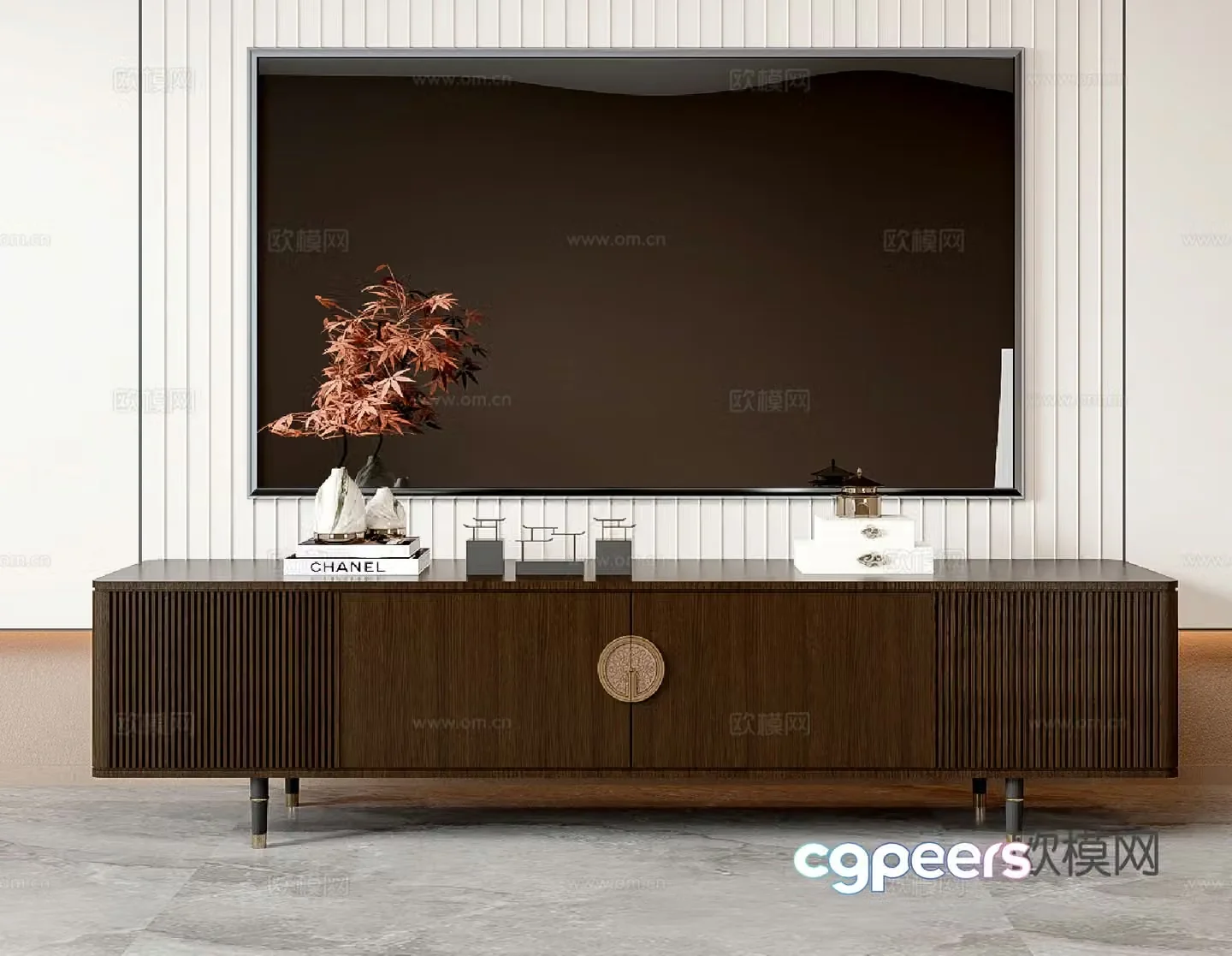 New Chinese TV cabinet 3D model