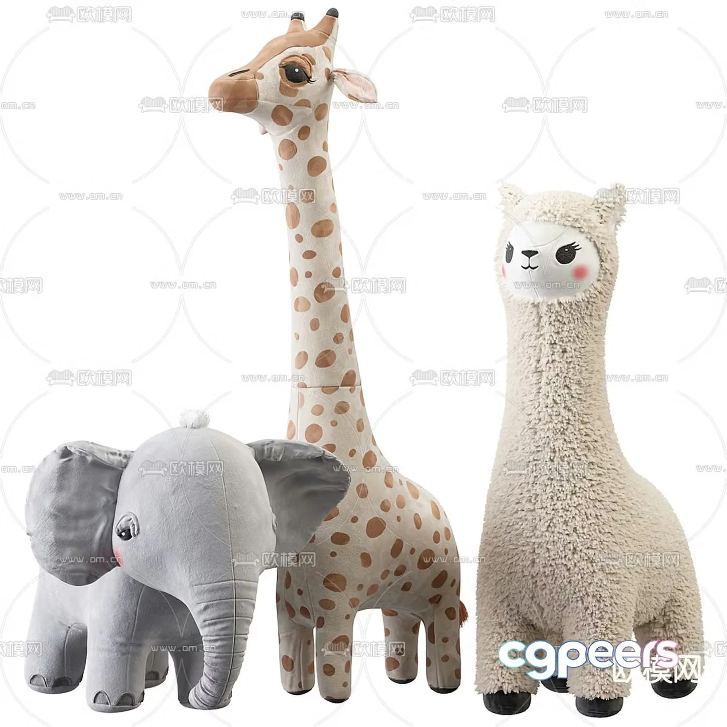 Animal doll plush toy 3d model