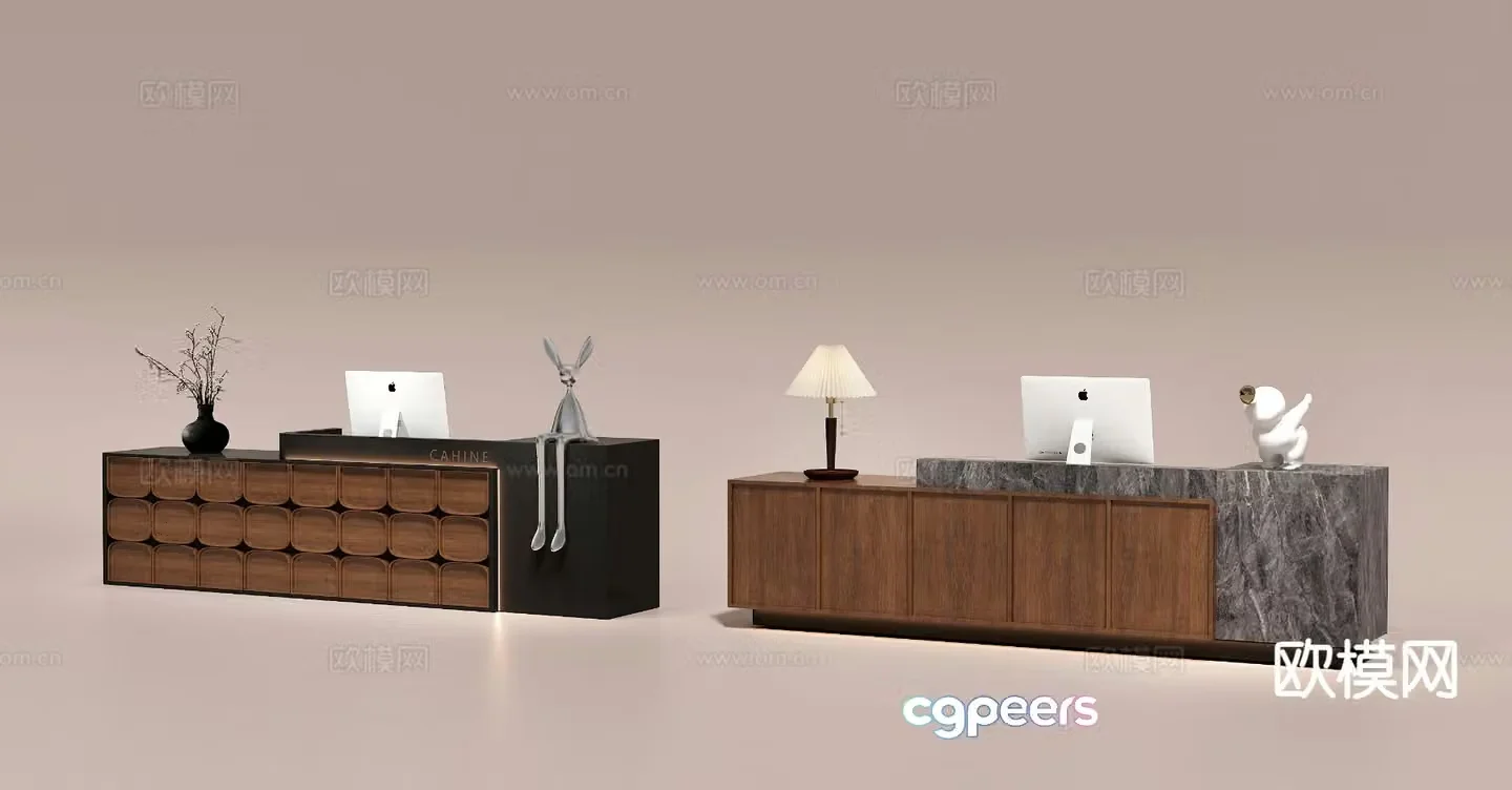 Wabi Sabi front desk company front desk beauty salon front desk B&B front desk 3D model