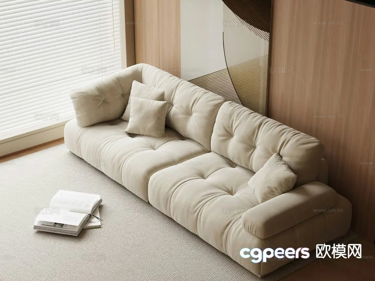 Modern love sofa 3d model