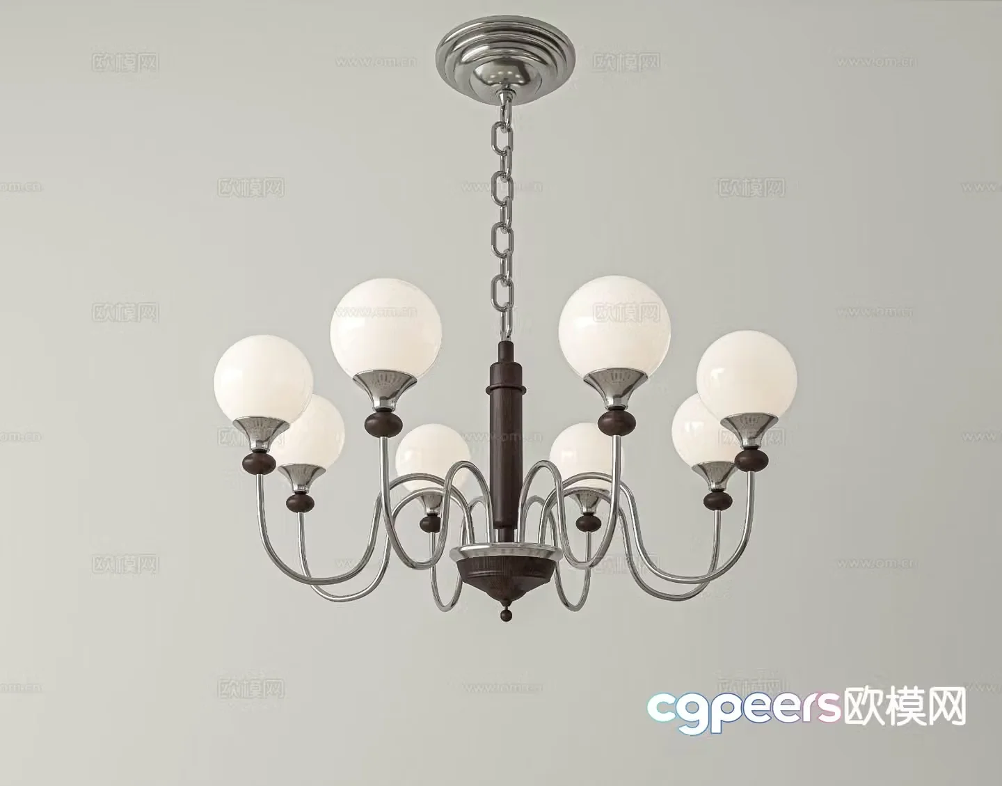 Medieval style chandelier restaurant chandelier 3d model