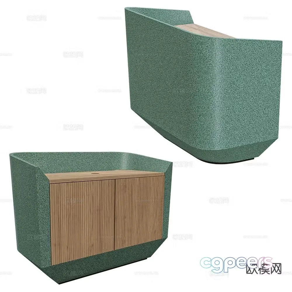 Isomi podium welcome desk reception desk 3d model