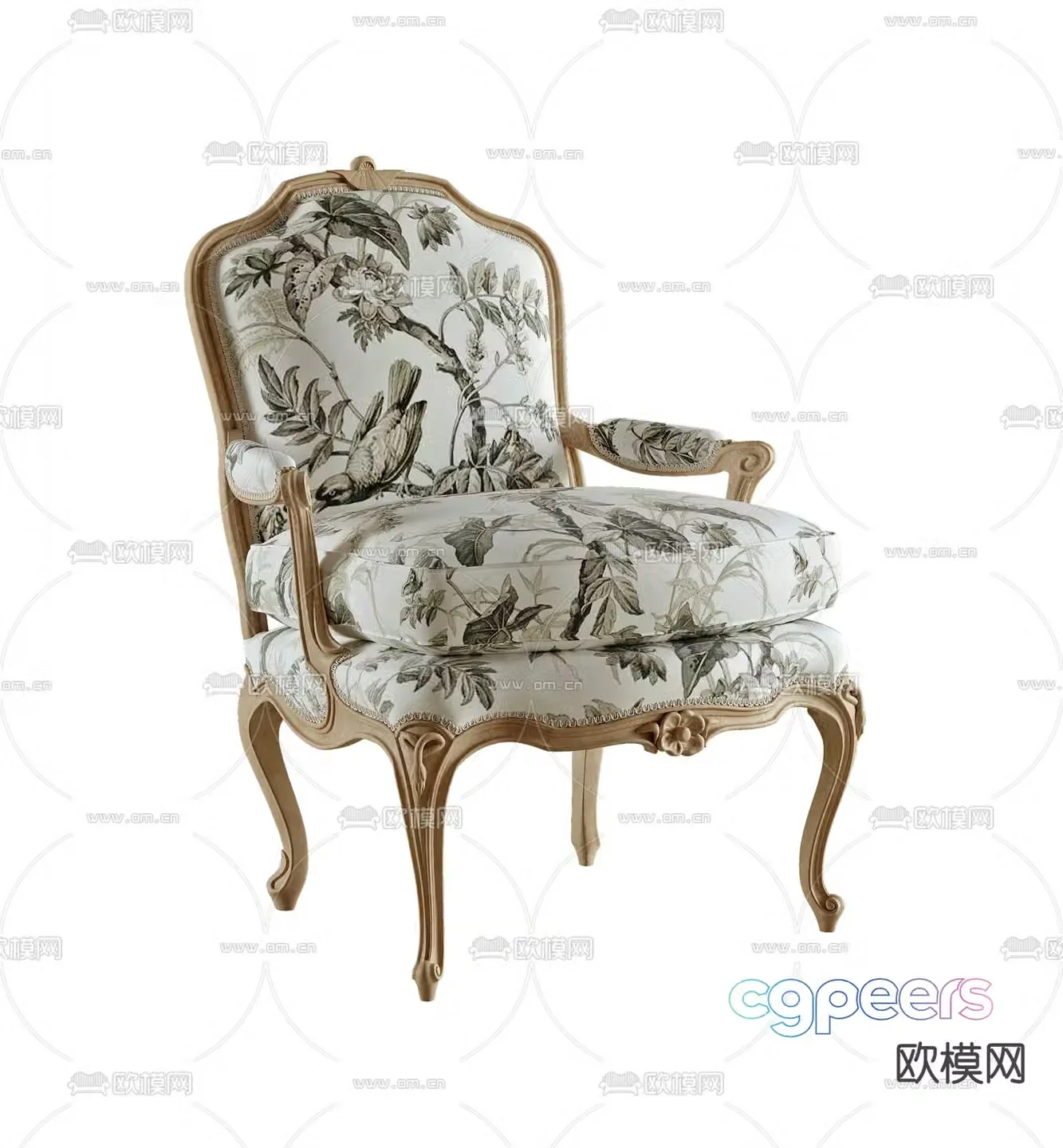 American leisure chair 3d model