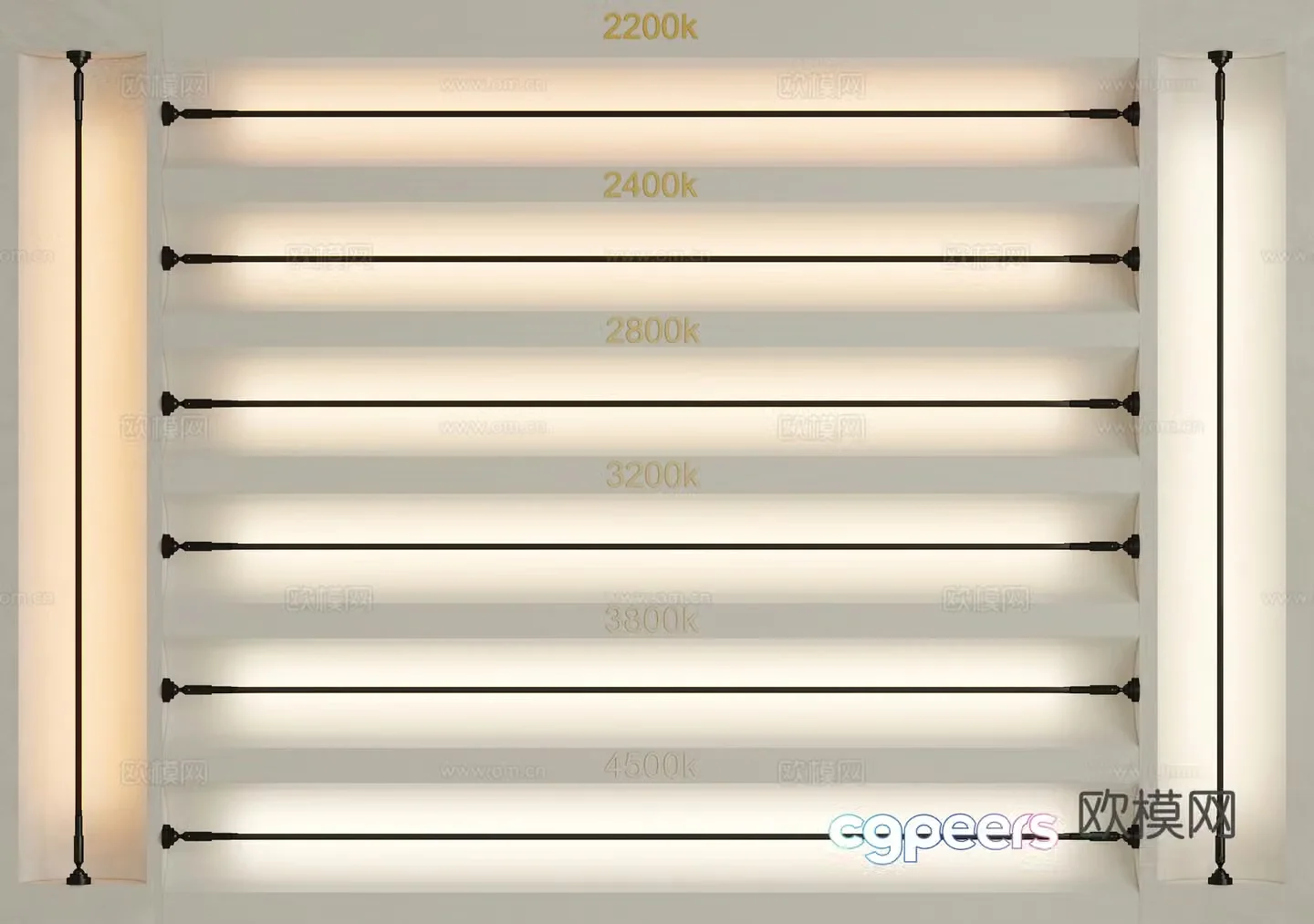 Modern wall lamp skylight 3D model