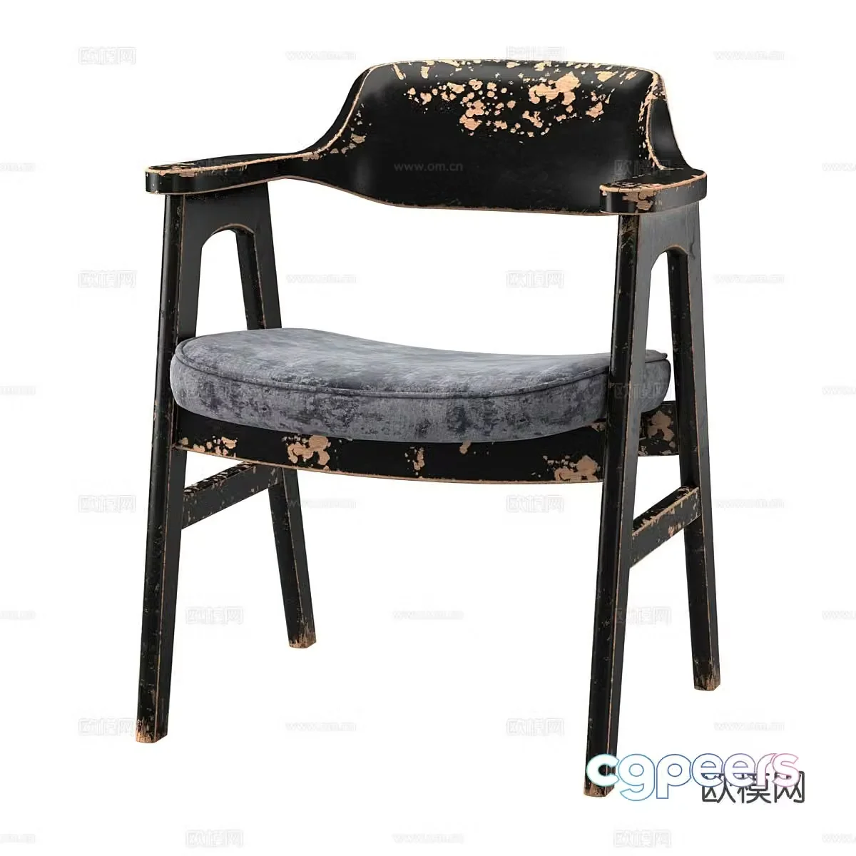 Nordic chair leisure chair 3d model