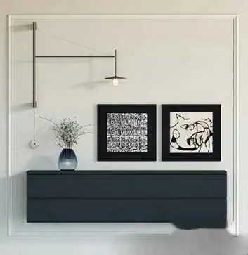 Modern Black Shelf 3D Model – 5580 – CORONA Render