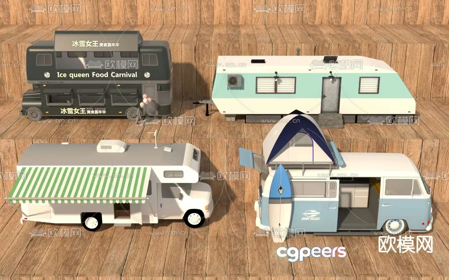 Modern camping tent 3d model