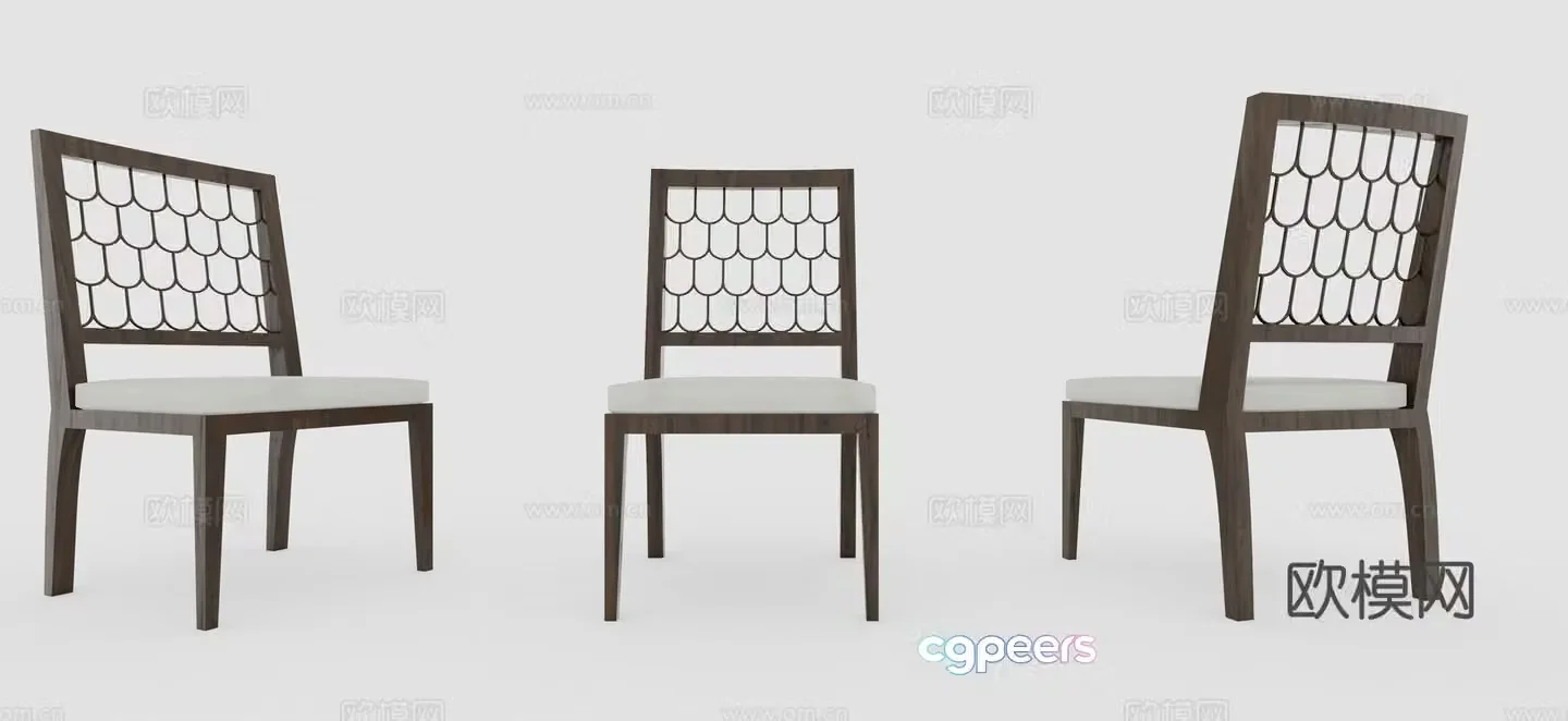 Casual single chair 3d model