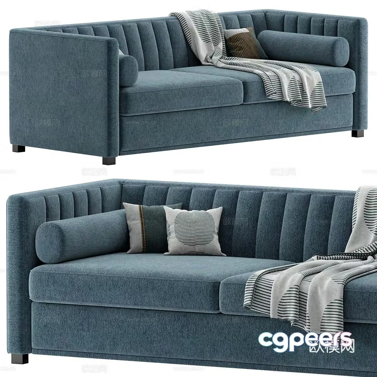 Fabric sofa chair Fabric double sofa Small sofa Living room sofa Office sofa Sofa card 3D model