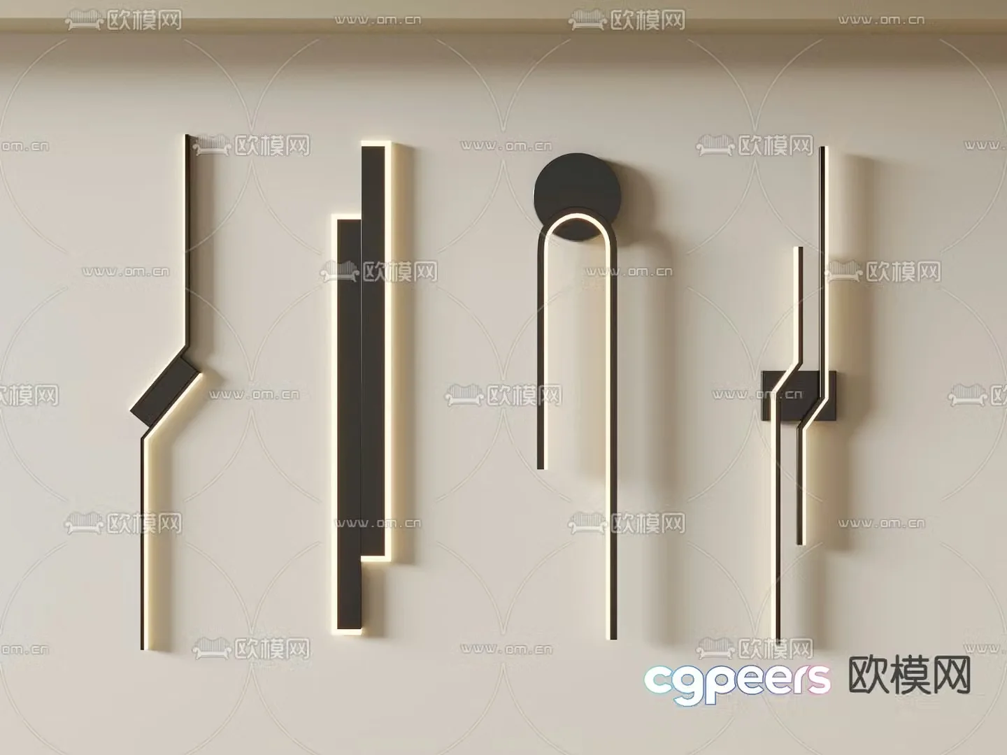 Modern minimalist wall light 3d model