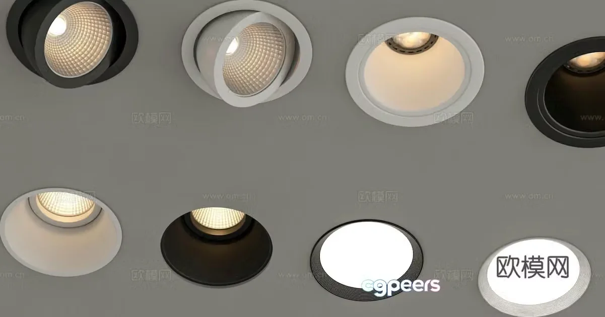 Surface mounted downlight spotlight magnetic light 3D model