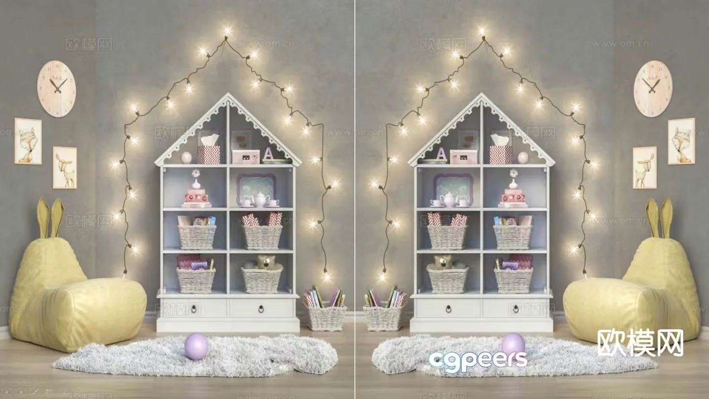 IKEA children’s toy cabinet 3d model