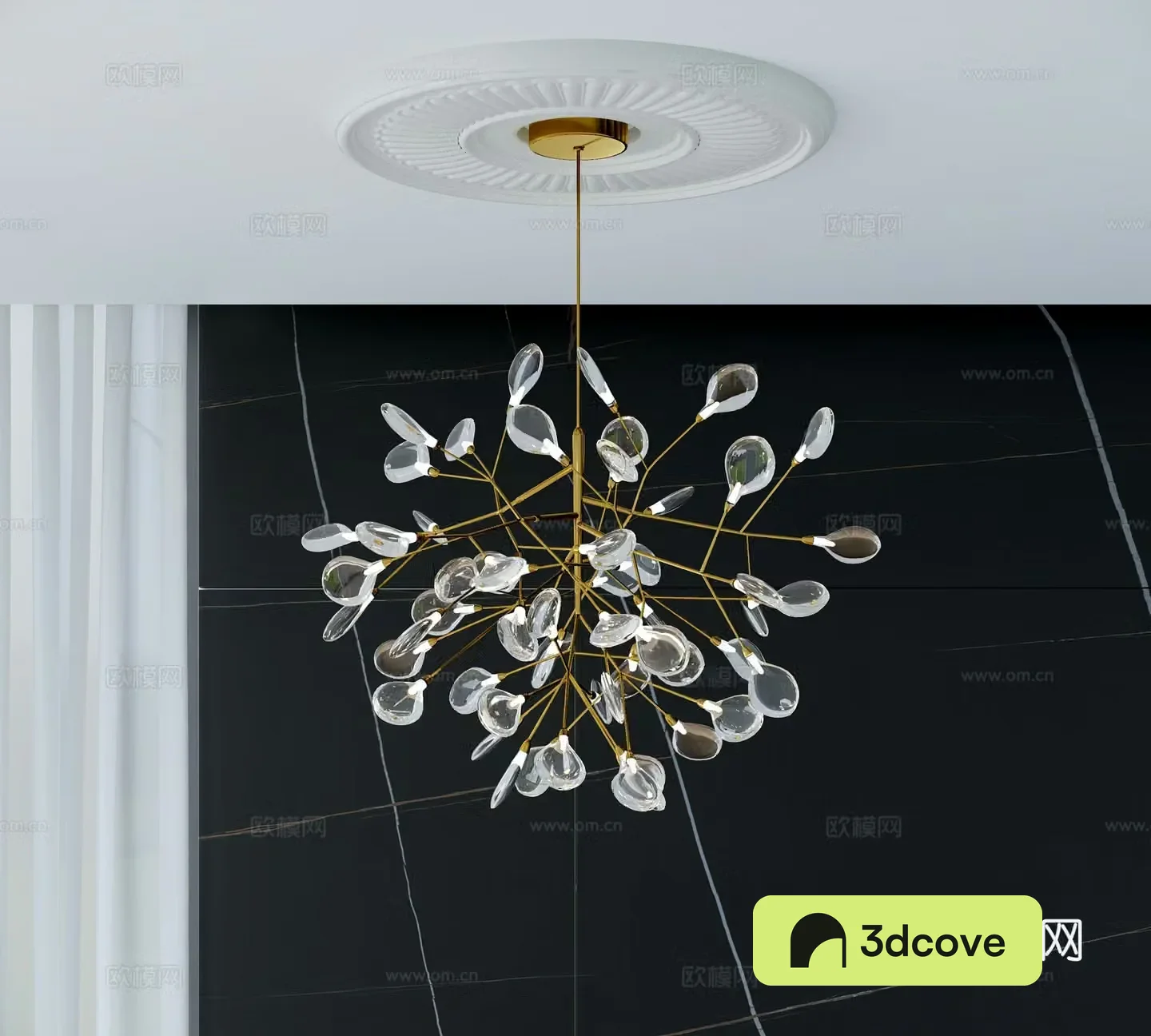 Modern crystal chandelier Fire chandelier