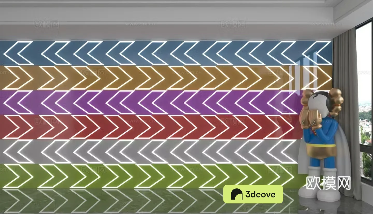 Modern background wall