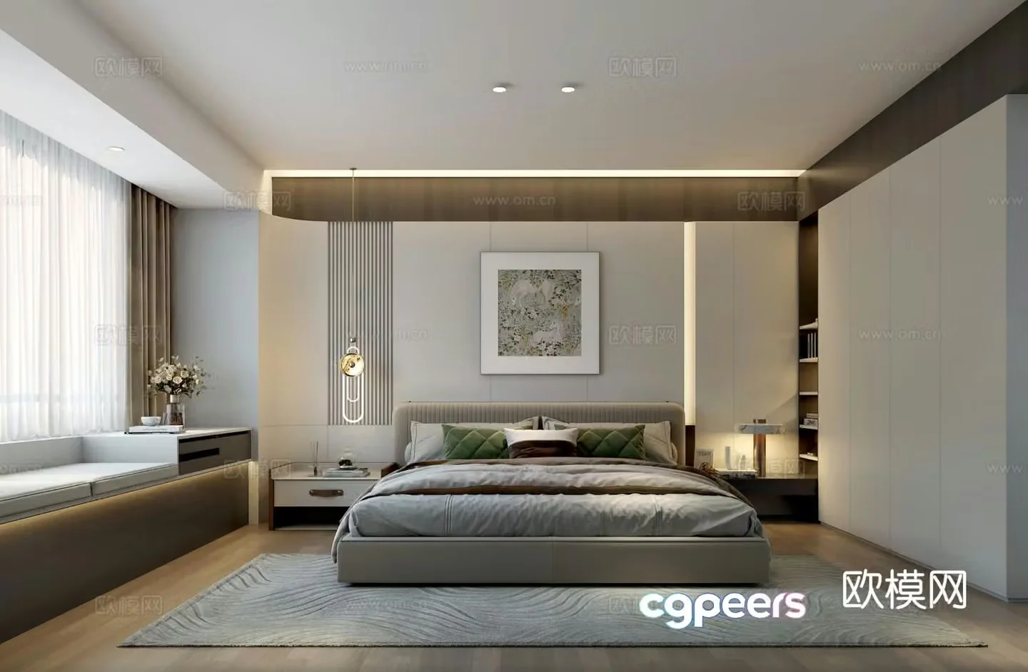 Modern bedroom master bedroom 3d model