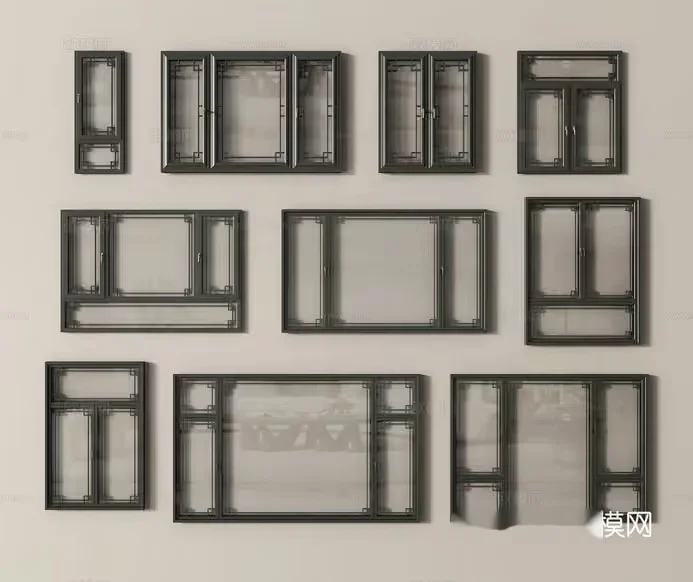 Window Frames 3D Model – 11413 – VRAY Render