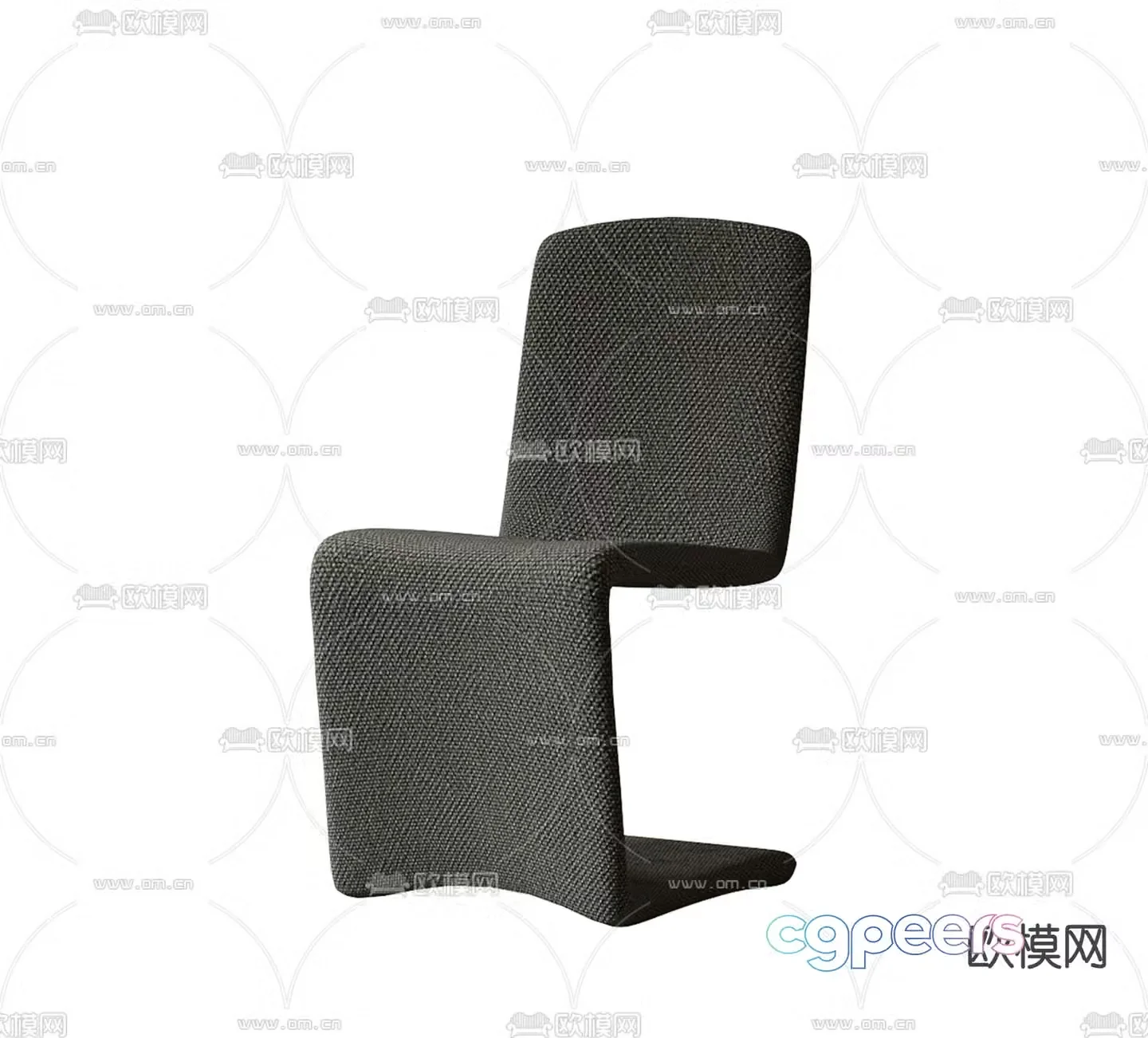 Modern dining chair single chair 3d model