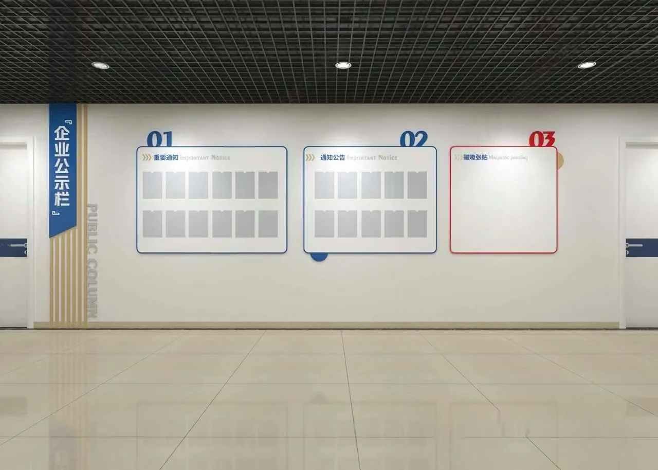 A Wall With Three Posters 3D Model – 18580 – VRAY Render