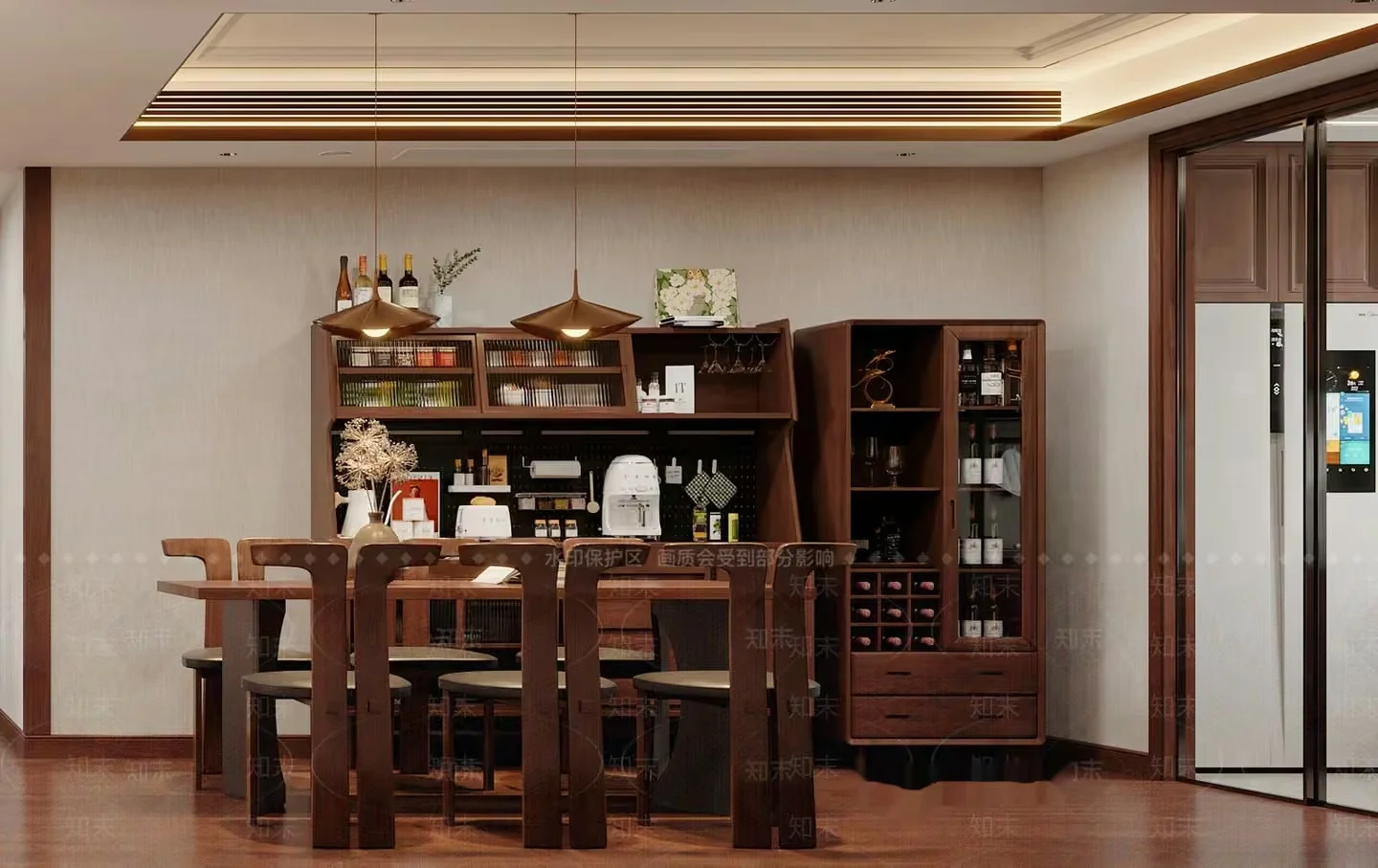 A Modern Dining Room 3D Model – 3501 – VRAY Render