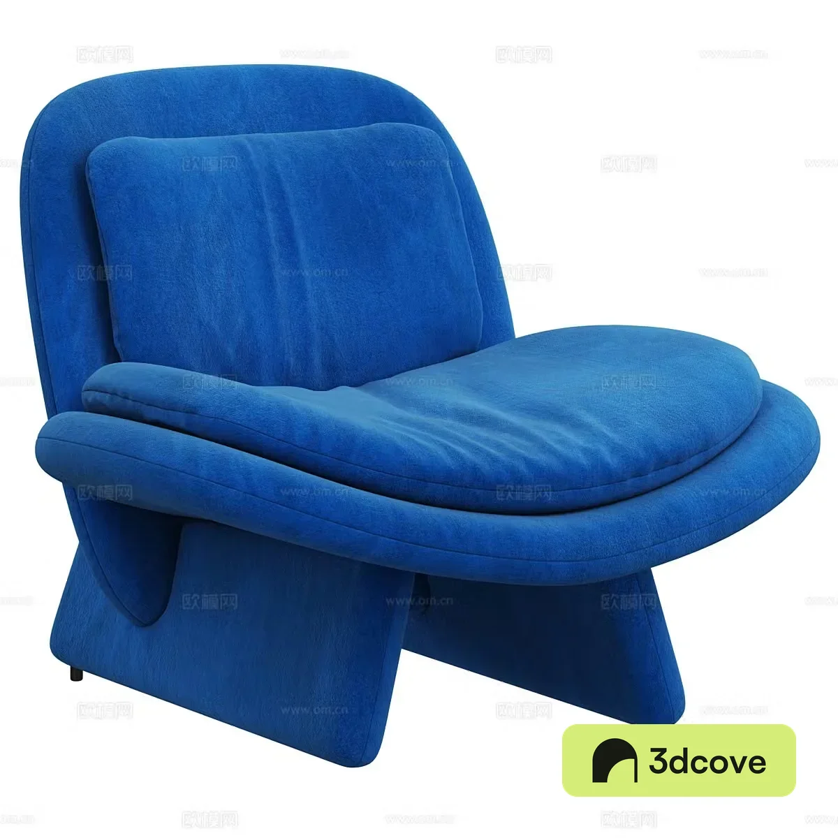 Fabric single sofa Blue single sofa Fabric casual chair Fabric single chair Fabric backrest chair