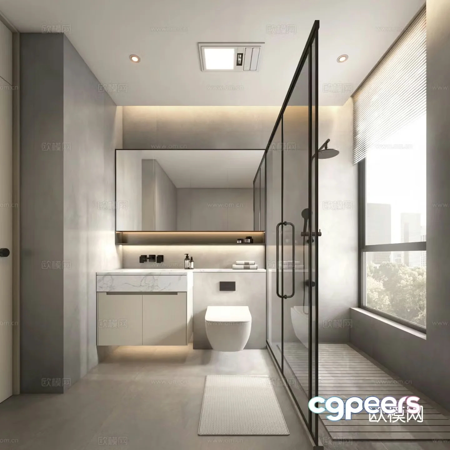 Modern bathroom bathroom 3d model