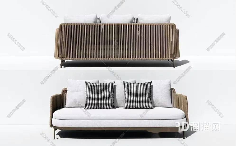 Modern Outdoor Sofa 3D Model – 12056 – VRAY Render