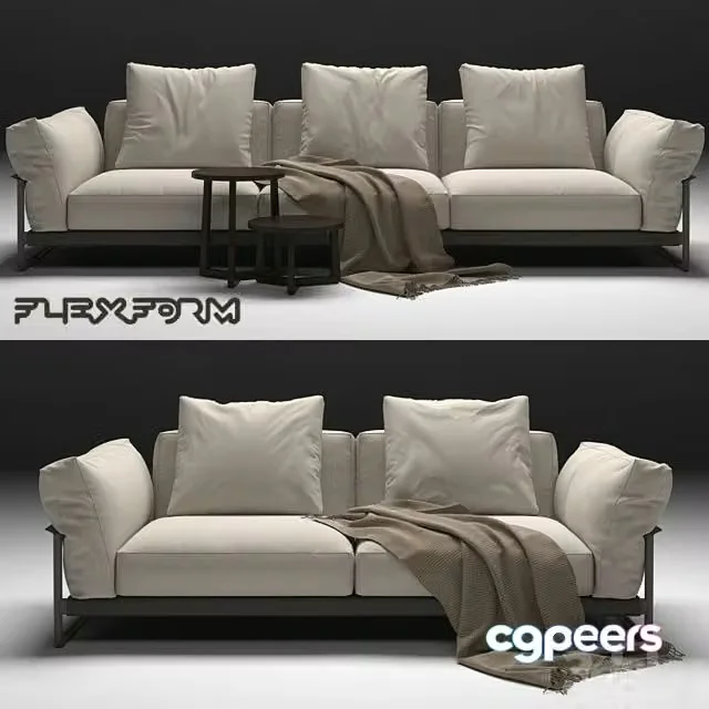 3ds Max Free – 2 Sofas FLEXFORM ZENO LIGHT