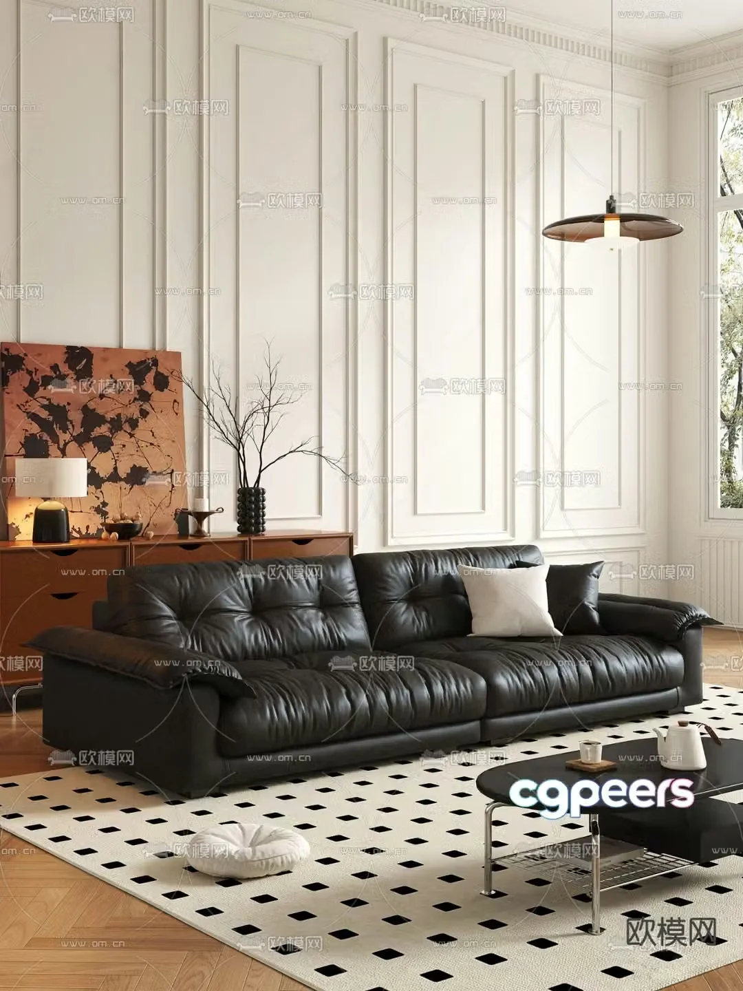 Medieval style sofa double sofa 3d model