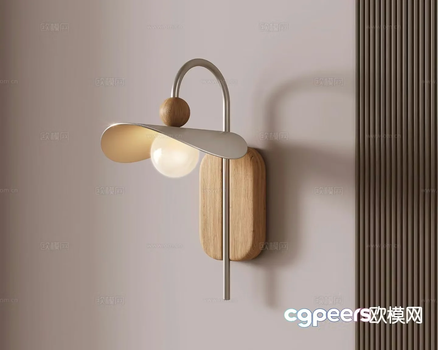 Cream style wall lamp bedside wall lamp 3d model
