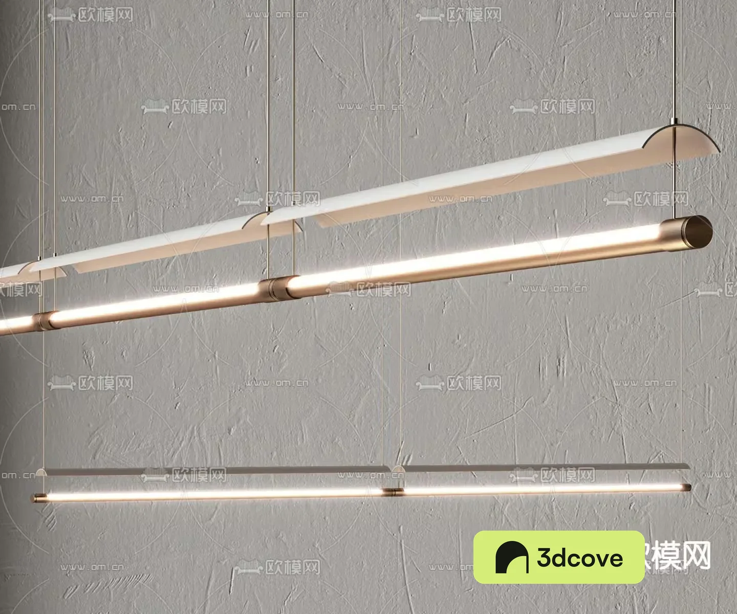 Modern long chandelier