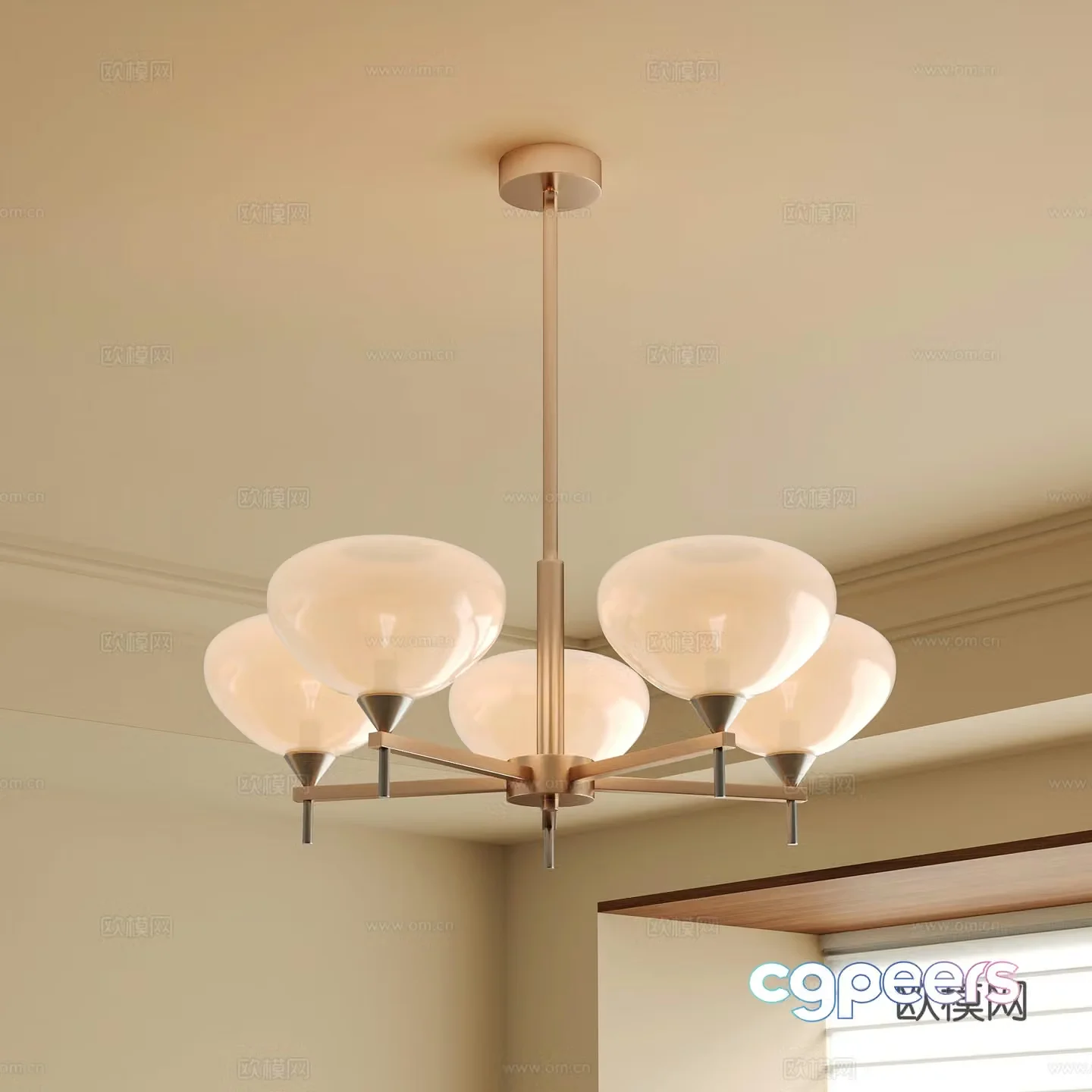 Modern chandelier 3d model